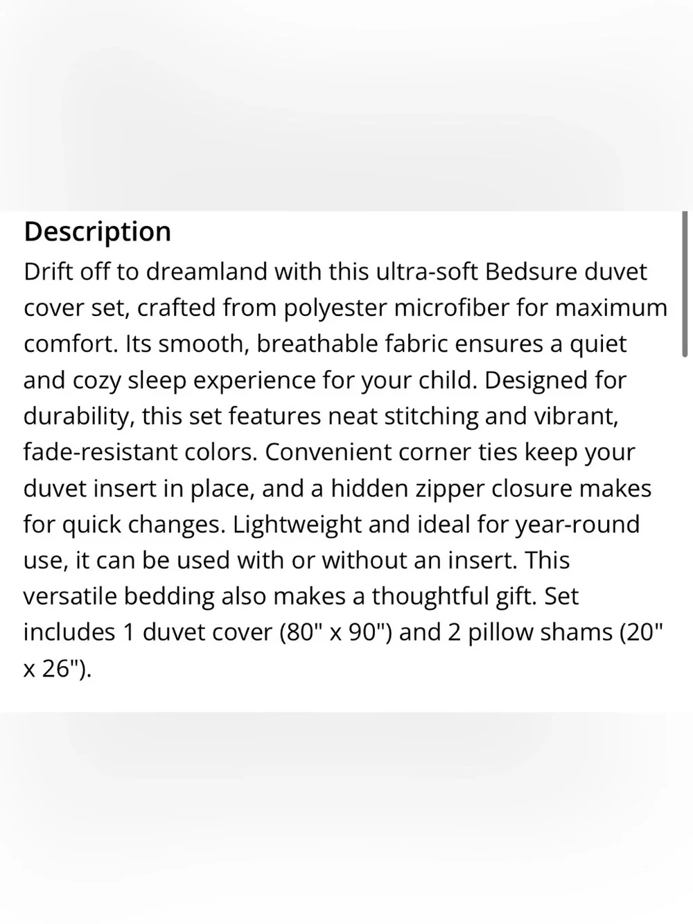 FULL SIZE DUVET SET 100% Premium Polyester - CREAM